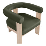 Arienzo Velvet Performance Fabric Upholstered Accent Chair in Green