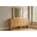 Parker Ash Veneer Frame Mirror in Natural