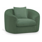 Penelope Chenille Fabric Upholstered Chair in Green