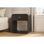 Parker Ash Veneer Nightstand in Black