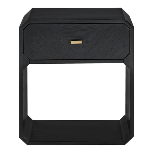 Parker Ash Veneer Nightstand in Black