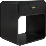 Parker Ash Veneer Nightstand in Black