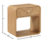 Parker Ash Veneer Nightstand in Natural