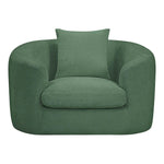 Penelope Chenille Fabric Upholstered Chair in Green