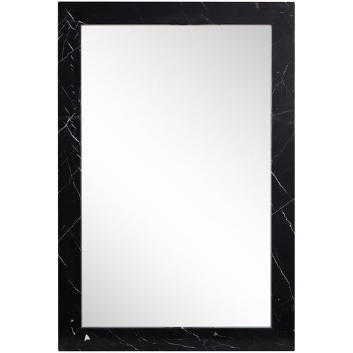 Pavia Genuine Marble Frame Mirror in Black