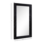 Pavia Genuine Marble Frame Mirror in Black