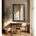 Pavia Genuine Marble Frame Mirror in Green