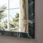 Pavia Genuine Marble Frame Mirror in Green