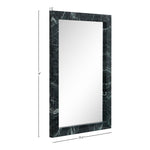 Pavia Genuine Marble Frame Mirror in Green