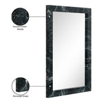 Pavia Genuine Marble Frame Mirror in Green