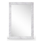 Pavia Genuine Marble Frame Mirror in White