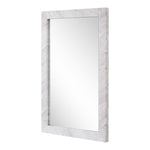 Pavia Genuine Marble Frame Mirror in White