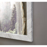 Pavia Genuine Marble Frame Mirror in White