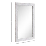 Pavia Genuine Marble Frame Mirror in White