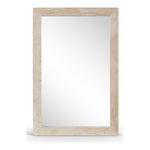 Pavia Genuine Travertine Frame Mirror in Natural