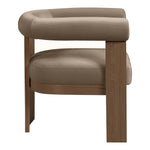 Arienzo Velvet Performance Fabric Upholstered Accent Chair in Taupe