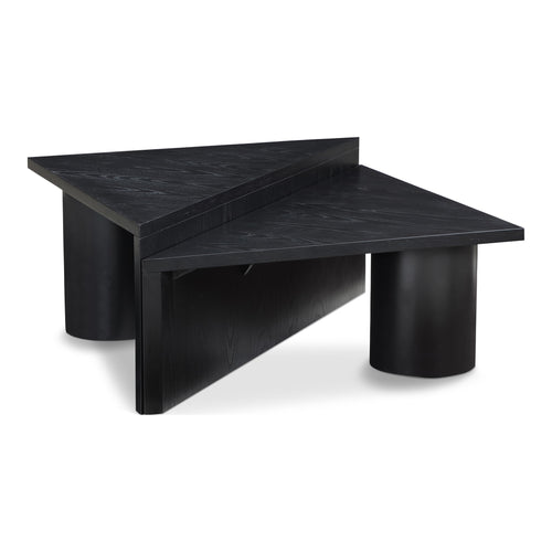 Pavillion Oak Veneer Coffee Table in Black