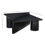 Pavillion Oak Veneer Coffee Table in Black
