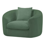 Penelope Chenille Fabric Upholstered Chair in Green