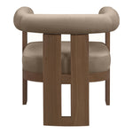 Arienzo Velvet Performance Fabric Upholstered Accent Chair in Taupe