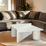 Pavillion Oak Veneer Coffee Table in White