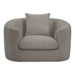 Penelope Chenille Fabric Upholstered Chair in Grey