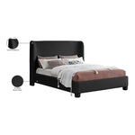 Penny Boucle Fabric Upholstered King Bed in Black