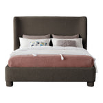 Penny Boucle Fabric Upholstered King Bed in Brown