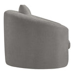 Penelope Chenille Fabric Upholstered Chair in Grey