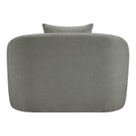 Penelope Chenille Fabric Upholstered Chair in Grey