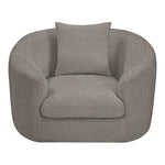 Penelope Chenille Fabric Upholstered Chair in Grey