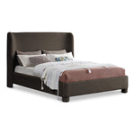 Penny Boucle Fabric Upholstered Queen Bed in Brown
