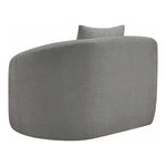 Penelope Chenille Fabric Upholstered Chair in Grey