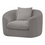 Penelope Chenille Fabric Upholstered Chair in Grey