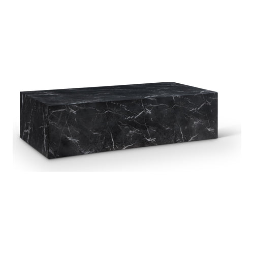 Piazza Marble Finish Concrete Indoor / Outdoor Coffee Table in Black