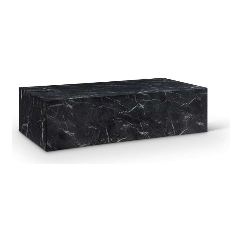Piazza Marble Finish Concrete Indoor / Outdoor Coffee Table in Black