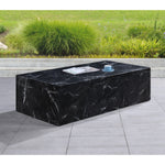 Piazza Marble Finish Concrete Indoor / Outdoor Coffee Table in Black