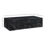 Piazza Marble Finish Concrete Indoor / Outdoor Coffee Table in Black