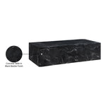 Piazza Marble Finish Concrete Indoor / Outdoor Coffee Table in Black