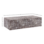 Piazza Marble Finish Concrete Indoor / Outdoor Coffee Table in Brown
