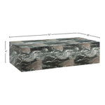 Piazza Marble Finish Concrete Indoor / Outdoor Coffee Table in Green