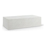 Piazza Marble Finish Concrete Indoor / Outdoor Coffee Table in White