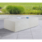 Piazza Marble Finish Concrete Indoor / Outdoor Coffee Table in White