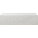 Piazza Marble Finish Concrete Indoor / Outdoor Coffee Table in White