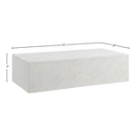 Piazza Marble Finish Concrete Indoor / Outdoor Coffee Table in White