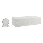 Piazza Marble Finish Concrete Indoor / Outdoor Coffee Table in White