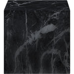 Piazza Marble Finish Concrete Indoor / Outdoor End Table in Black