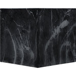 Piazza Marble Finish Concrete Indoor / Outdoor End Table in Black