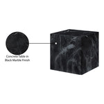 Piazza Marble Finish Concrete Indoor / Outdoor End Table in Black