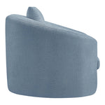 Penelope Chenille Fabric Upholstered Chair in Light Blue